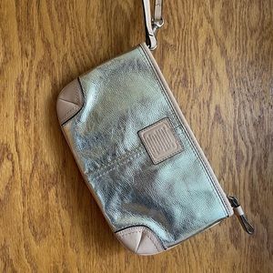 COACH metallic wristlet. Lightly used